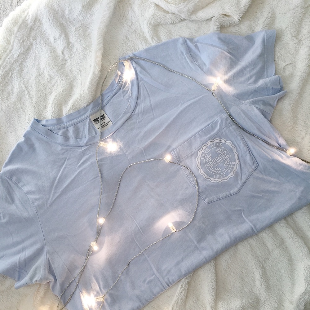 Pink VS lavender crew neck tee